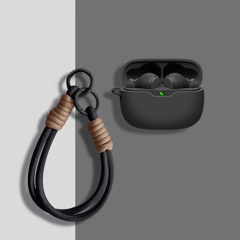 Para jbl wave beam2 cordão caso cor sólida fone de ouvido capa fundas para onda beam2 escudo macio à prova de choque silicone sacos de fone de ouvido