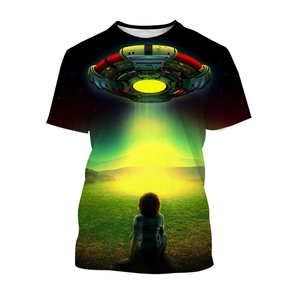 

Summer Fashion The Outer Space Picture T Shirts For Men Casual 3D Print Tees Hip Hop Personality Round Neck Short Sleeve Tops