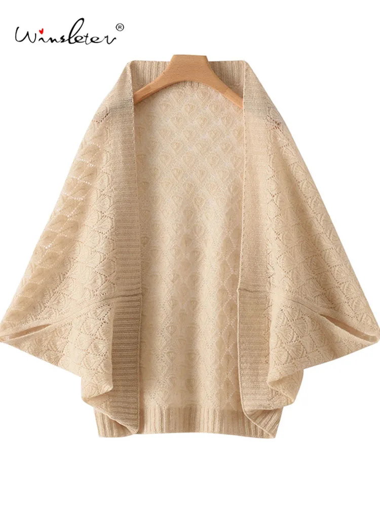 

Winsleter-Women 100%Cashmere Elegant Shawl, Hollow Out Jacquard , Women Versatile Warm Knit Scarves, 2025 Autumn Winter A58544CC