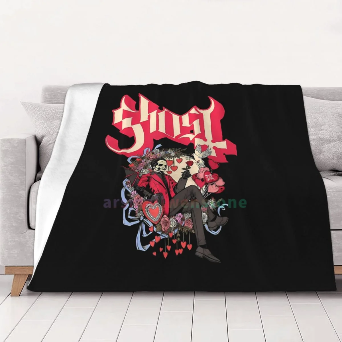 Ghost B.C. Band Flannel Fleece Blanket Soft Warm Lightweight Cozy Anti-Pilling Fuzzy Throw Blankets for Couch Bed Sofa Travel