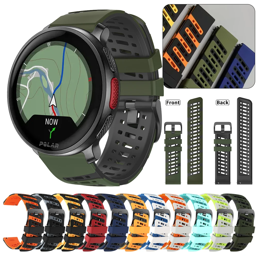 Silicone Soft Bracelet For Polar Vantage M M2 M3 V3/Grit X/X2 Pro Titan Replace WristBand For SUUNTO VERTICAL 2 22mm Watch Strap