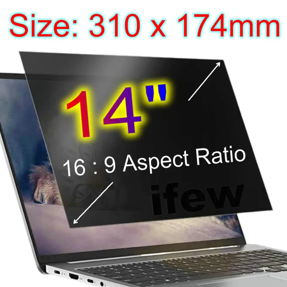 14" 15.6" 15 6 Pulgadas Protector de Pantalla de Privacidad para Laptop 14 15.6 Pulgadas Anti-Espía Película para Monitor de Computadora Portátil 6
