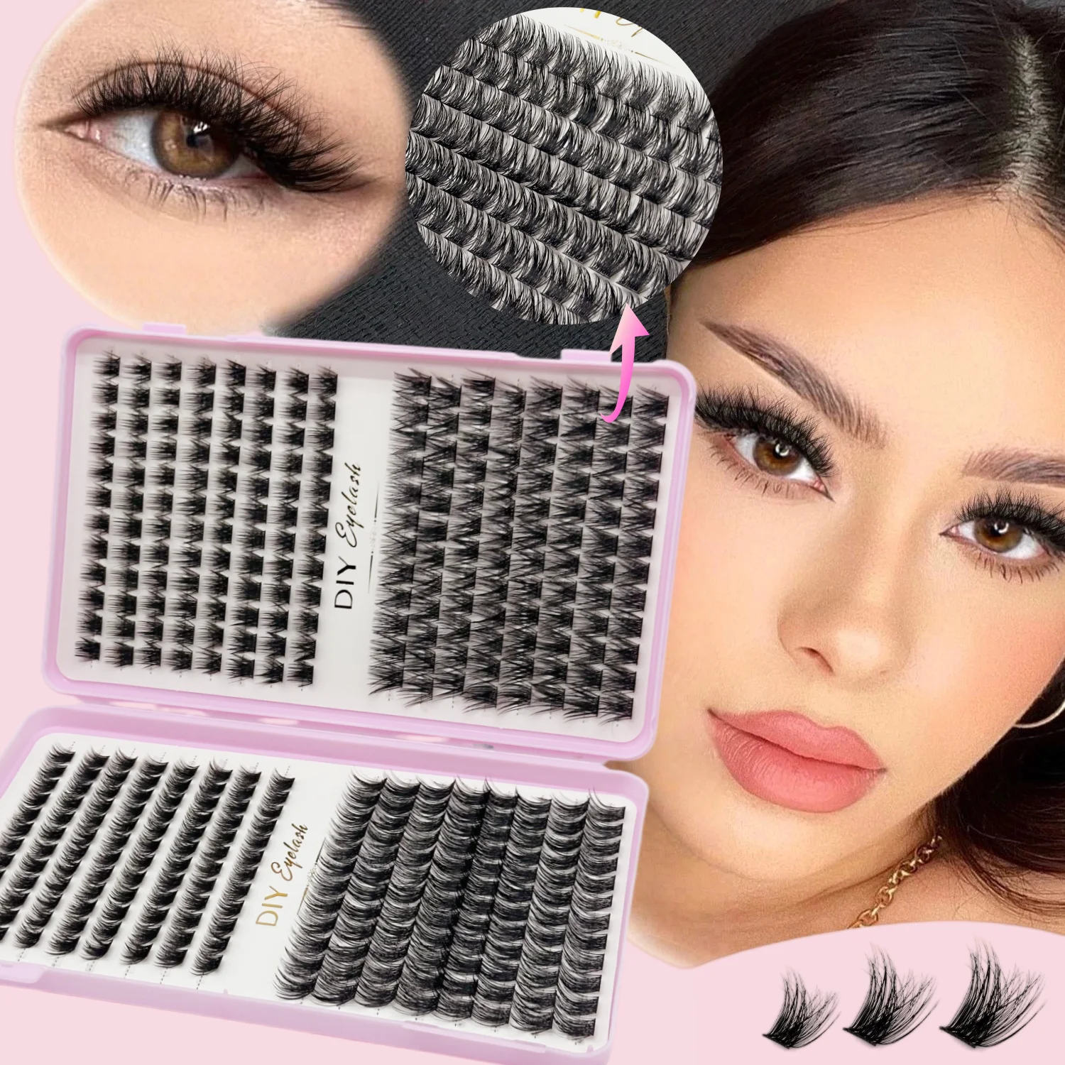 Hair Care Homemade - 384 Cachos de Cílios Individuais em