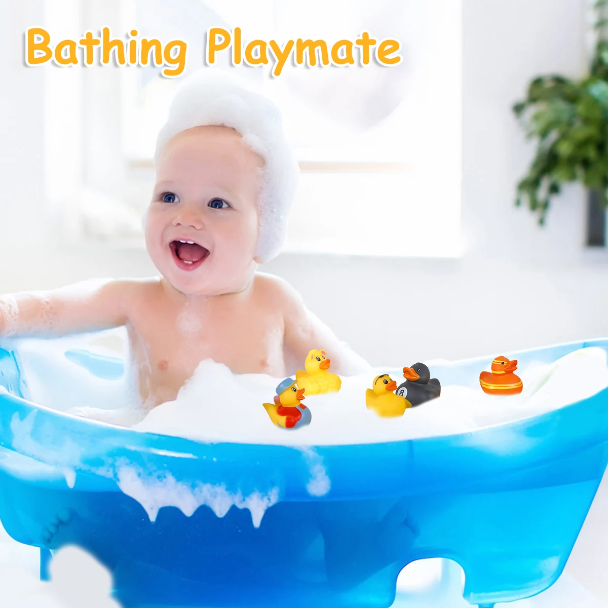 50/30/20 pezzi di gomma anatra giocattolo set bambini vasca da bagno piscina giocattolo da bagno carino galleggiante anatra quack spruzzi giocattolo con scarico assortiti regali per bambini