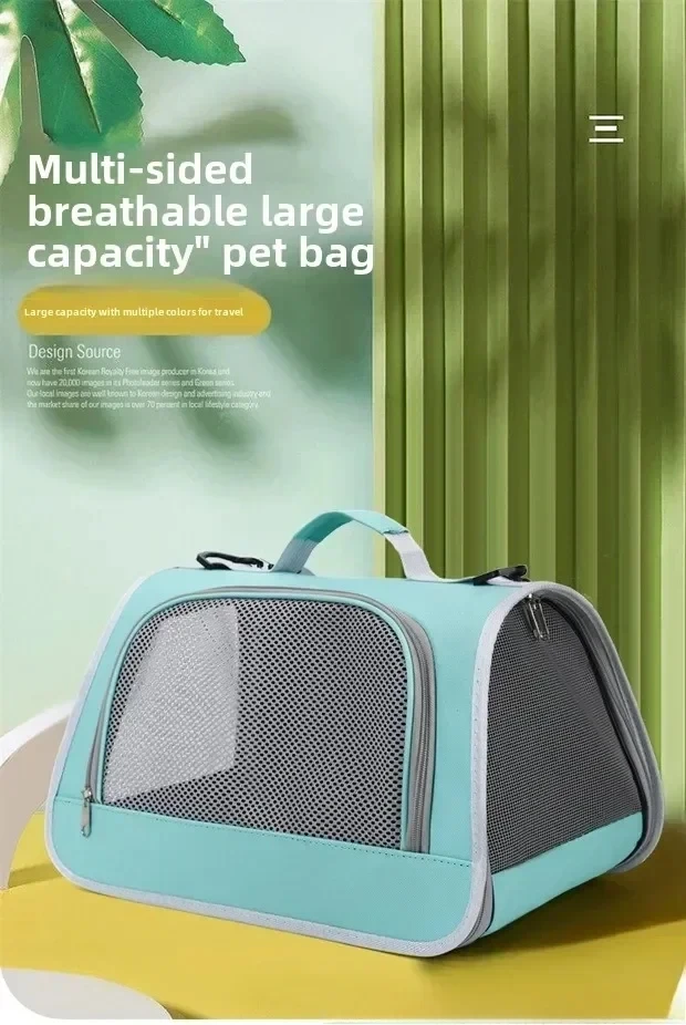 Tragbare Handtasche für Haustiere, Katzen und Hunde, atmungsaktive Tragetasche für den Sommer, Reisetasche für Welpen und Kätzchen, Umhängetasche, Haustier-Tragetasche, Zubehör – Detail 4