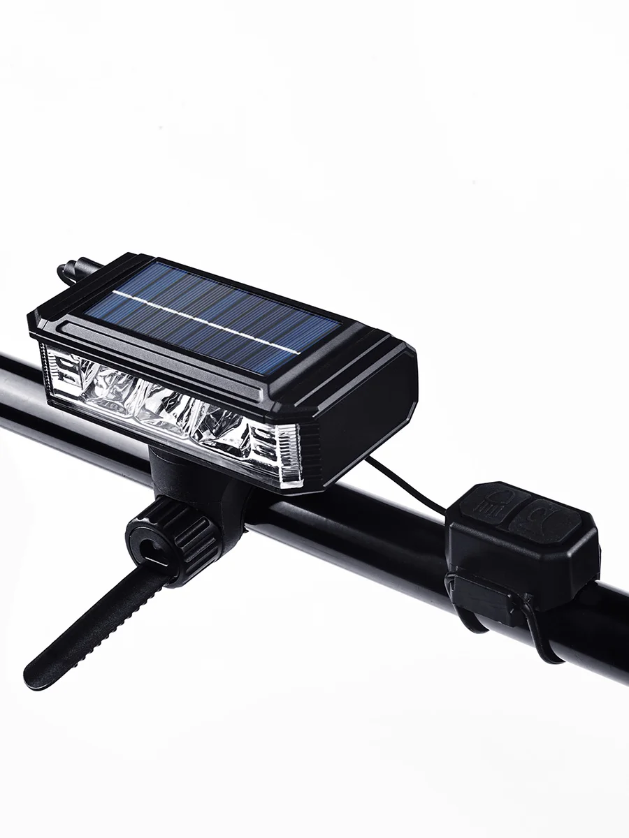 AliExpress NONE 600LM Solar Bicycle Front Light Cycling Headlight with Horn High Brightness 2000mAh MTB Road Bike Front Lamp Bicycle Accessory