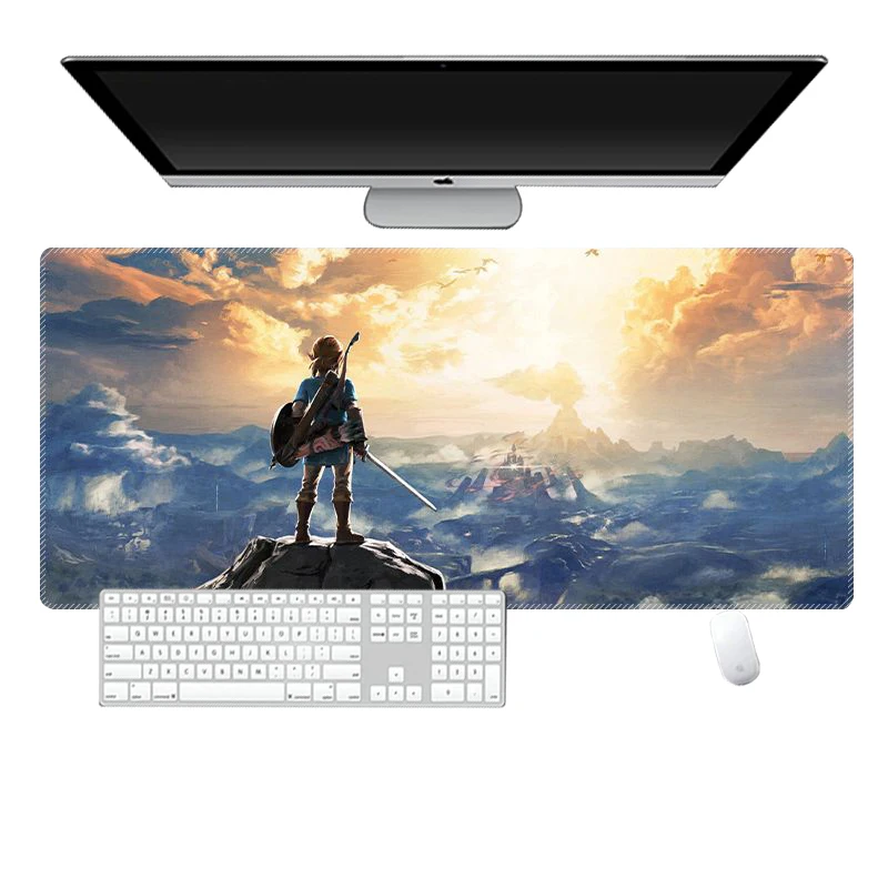 Pc Gamer Cabinet Desk Mat Keyboard Carpet Computer Gaming Accessories Anti-slip Expansion Pad Zelda MousePad Xxl Anime Tablemat