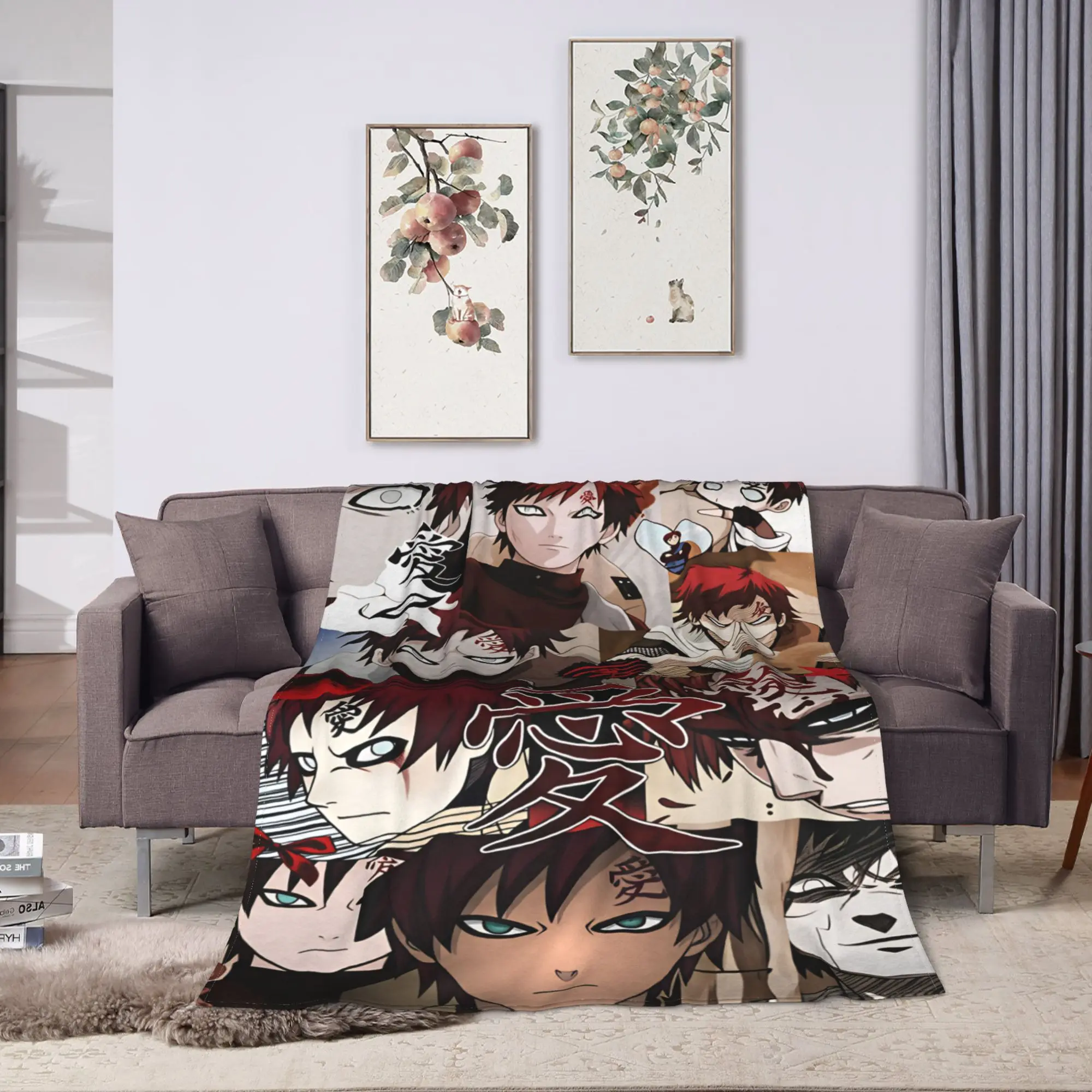 Gaara  Blankets  Soft Warm Graphic Plush Bedding Throws For Outdoor Airplane Travel Flannel Bedspread Bed Cover