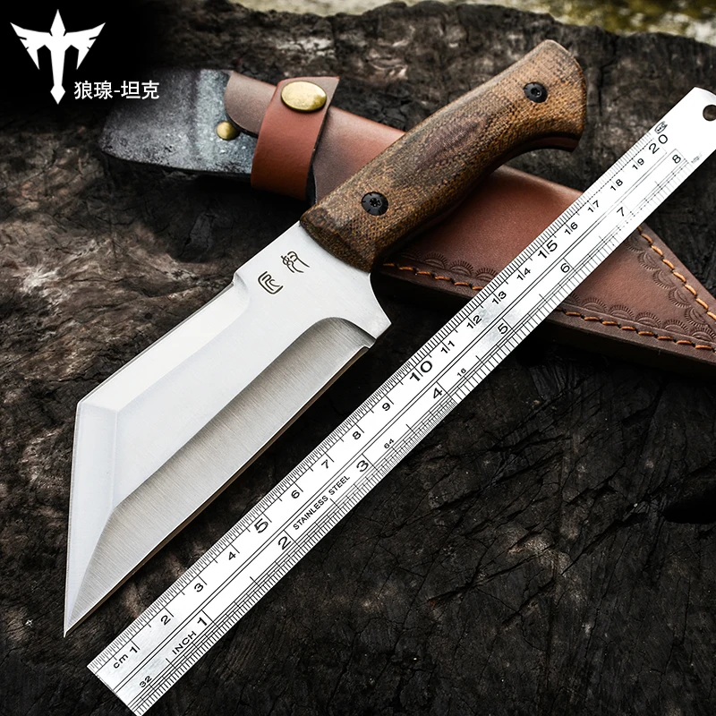 

wolf outdoor wild knife survival saber camping hunting survival straight knife bushcraft High hardness self-defense