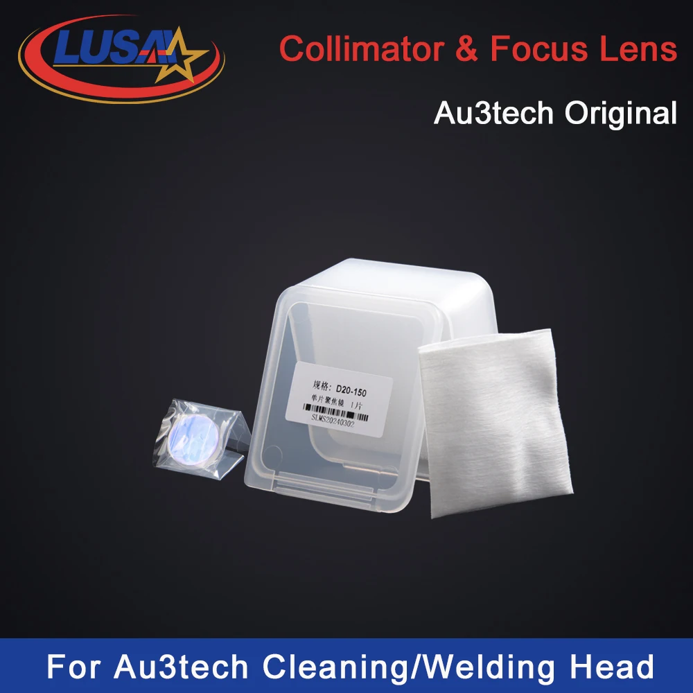 LUSAI Au3tech عدسة تركيز أصلية لرأس لحام الليزر المحمول HW970 HW980 HC200/300 مسدس التنظيف