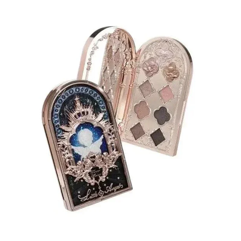 لوحة ظلال عيون Little Angel Flower Knows، لوحة مكياج عيون أرجوانية، ظلال عيون مكونة من 9 ألوان تدوم طويلاً للفتيات والنساء