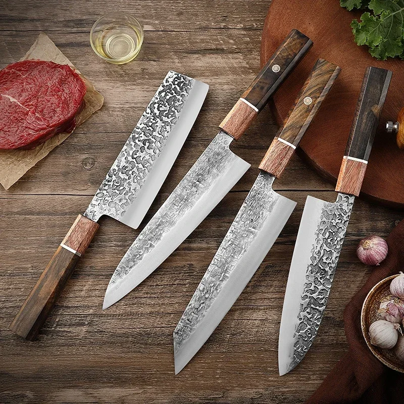 Japans Yanagiba Sashimi Mes 7 "/8" Nakiri Kiritsuke Messen Houten Handvat Visfilet Fruit Vlees Chef Snijgereedschap