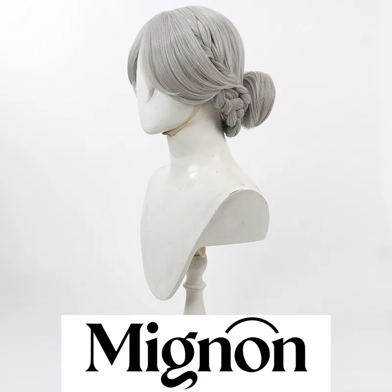 Identity V Mary Red Queen Promised Day cosplay wig silver gray updo Halloween gift