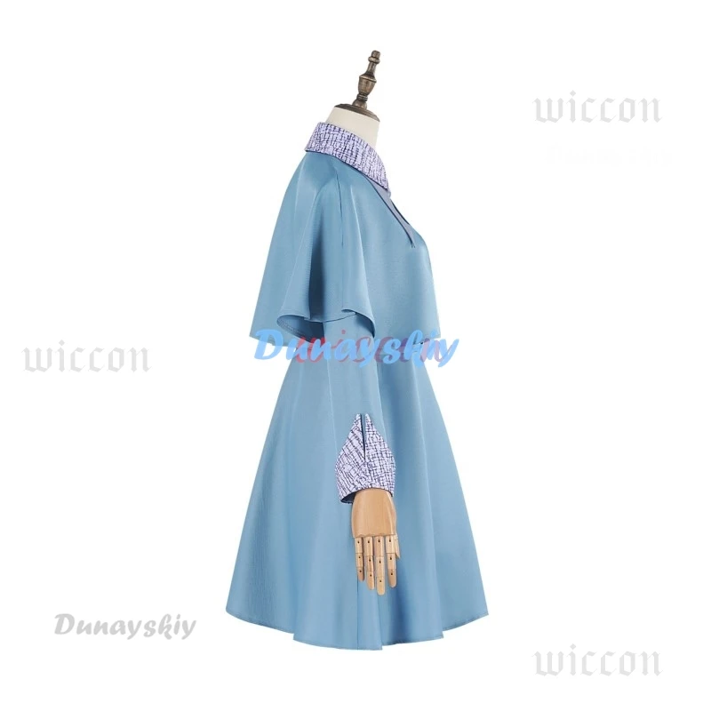 Costume de Cosplay de l'École de Magie, Déguisement de Sorcière Isabelle Fleur Delacour, Beauxbaton, Uniforme d'École de Magie, Chapeau et Robe Imbibés, pour Adulte et Enfant