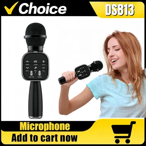 Microphone karaoké sans fil Bluetooth, haut-parleur Portable 5 en 1, pour tous les Smartphones, cadeaux