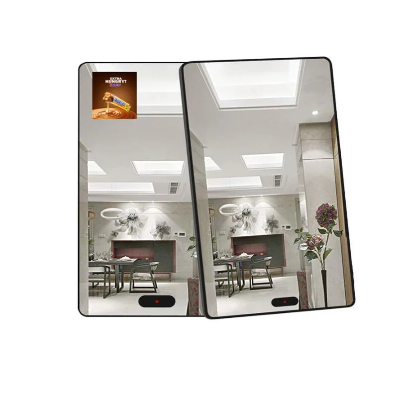 43-inch Mirror Advertising Machine Smart Mirror Touch Screen Multimedia Bathroom Mirror Human Body Sensing Display
