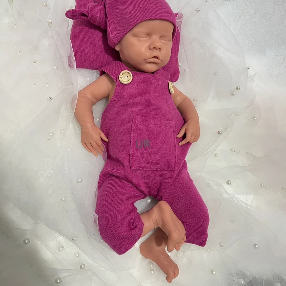 17" flexível completo de silicone renascido boneca 5.3lb bebê menina branca boneca impermeável recém-nascido bebé não pintado bricolagem artesanal brinquedo artista presente