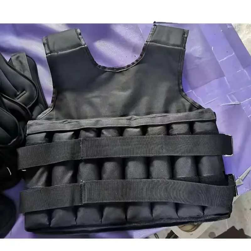 High Quality Hot Sales Black Adjustable Weight Bearing Vest for Fitness tank Top Filled with Sand Plate Carrier
