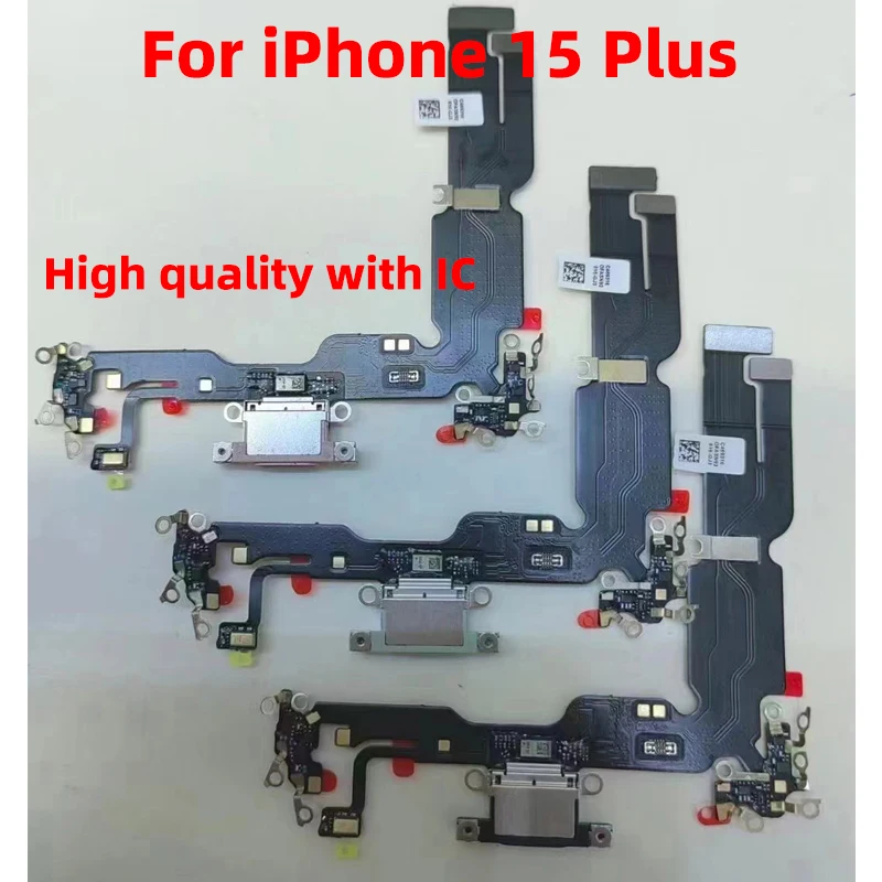 New 1:1 with IC For iphone 15 plus 15plus Charging Port Flex Microphone Mini USB Charger Dock Connector Repair