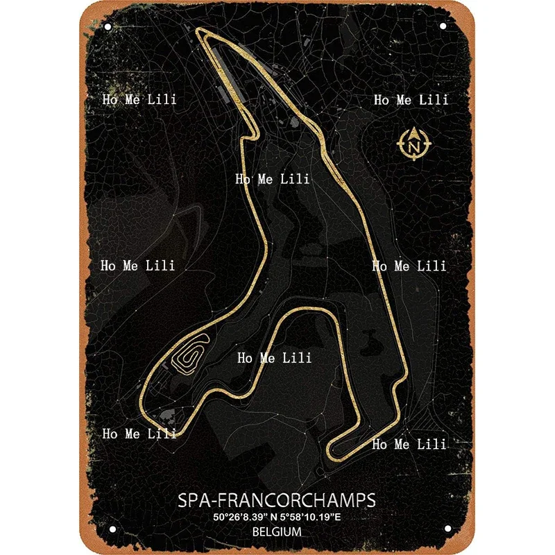 Формула треков спа франкоры цепи стены искусство металла Винтаж знак