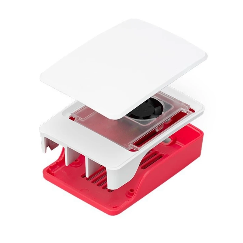 

ABS Case for Development Board with Built in Cooling Fan for RaspberryPi 5 Optimize Temperature Control Drop shipping