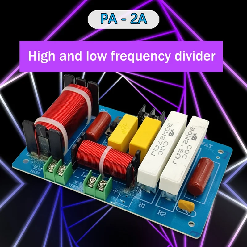 뉴텍 PA-2A 450W 2웨이 오디오 스피커 디바이더 트레블 베이스 주파수 분배기 KTV 무대 전문가용 스피커 크로스오버