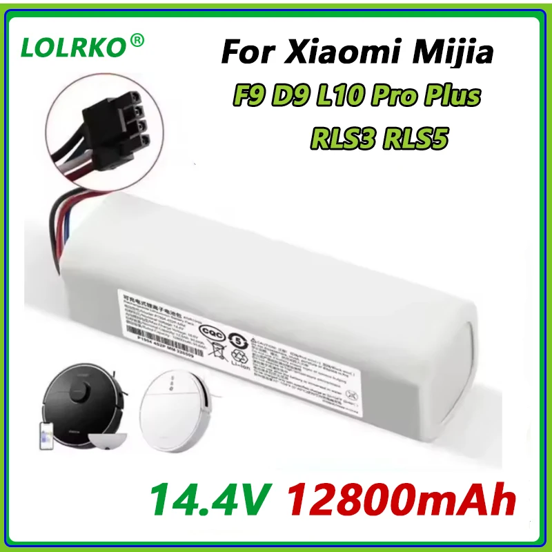 14.8V 12800mAh Battery for Xiaomi Mijia X10+PLUS B101CN OMNI 1S and Dreame F9 D9 L10 Pro Plus S10 S20 X10 Sweeping Mopping Robot