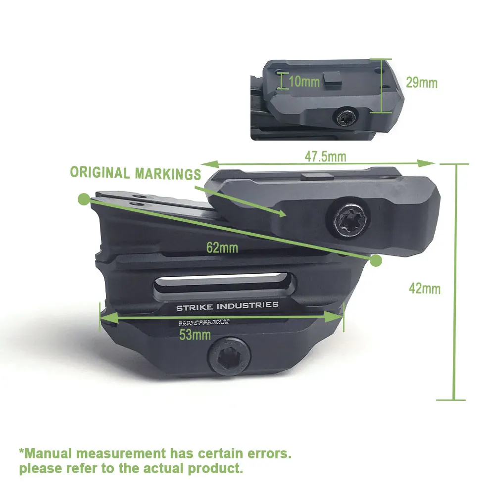 Metal SI Variable Optic Mount 1/3 co-witness to a maximum of 1.93 inches For AP 1X22mm Red Dot Sight Scope Tactical Accessories