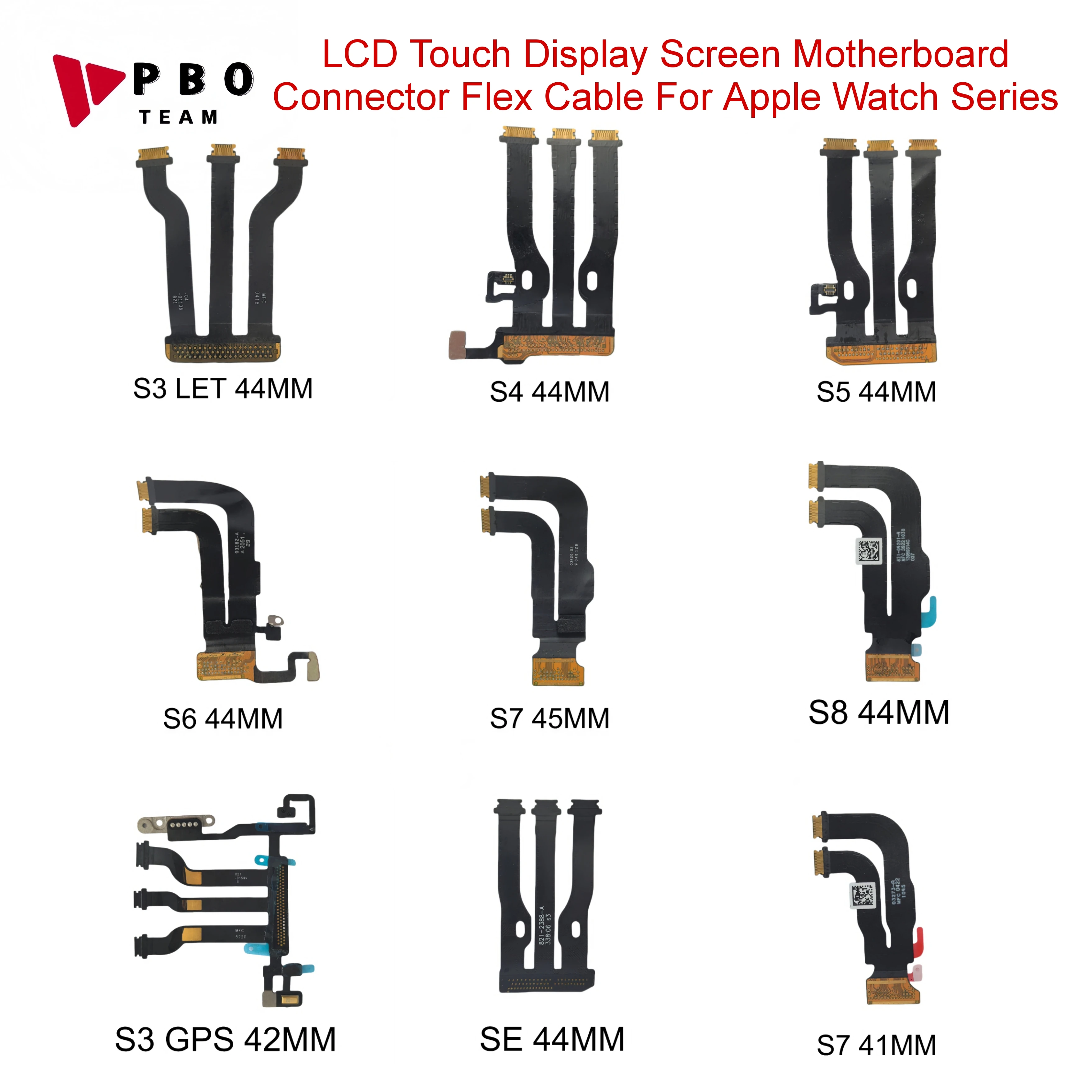 Cavo flessibile del connettore della scheda madre dello schermo LCD Touch per Apple Watch Series 8 5 6 7 41/45/40/38/44 MM S3 GPS S5 S6 S7 S8 SE