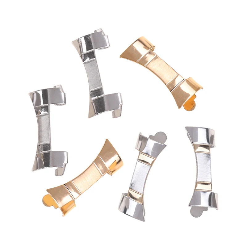 1pair Stainless Steel Watch Strap Link Curved End Watch Band Wristwatch Link Replace Repair Tools 19MM/20MM/21MM/22MM/23MM/24MM