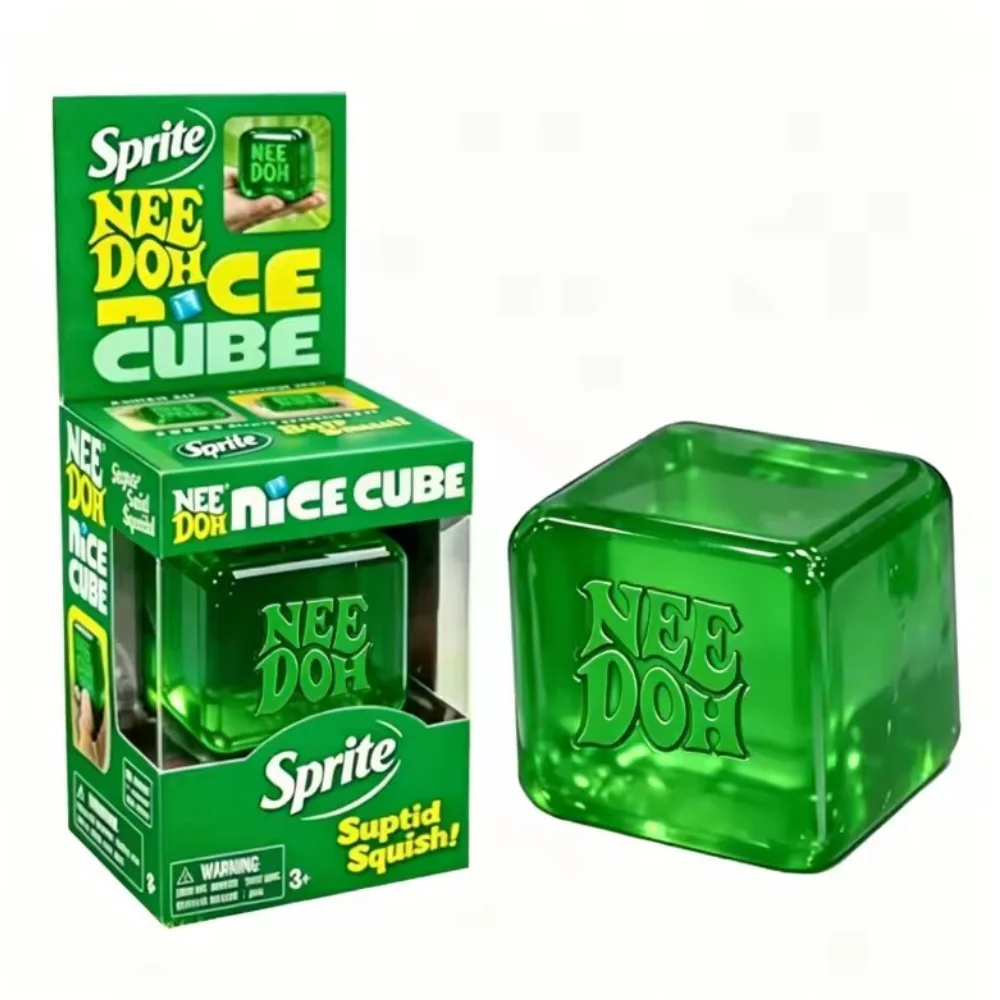Schylling Nee Doh Quallen- & Würfel-Quetschspielzeug, Weiches Jelly Squeeze Stressabbau-Fidget-Spielzeug, Sensorisches NeeDoh für Kinder & Erwachsene
