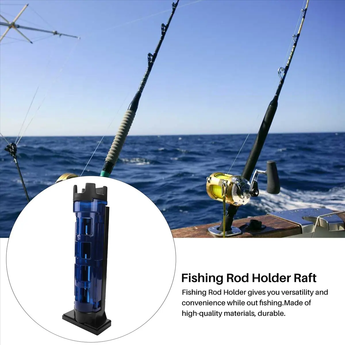 New Arrival Fashion Fishing Rod Holder Raft Fishing Accessories Vertical Inserting Device for Box Fishing Tackle-Blue