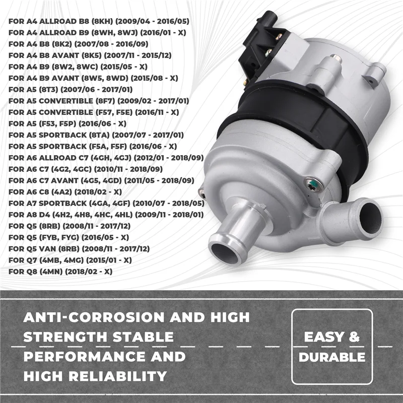 

4H0965567 Electric Water Pump 4H0965569A For A4 A6 A7 A8 Q7 Q5 Q8 2007-2018