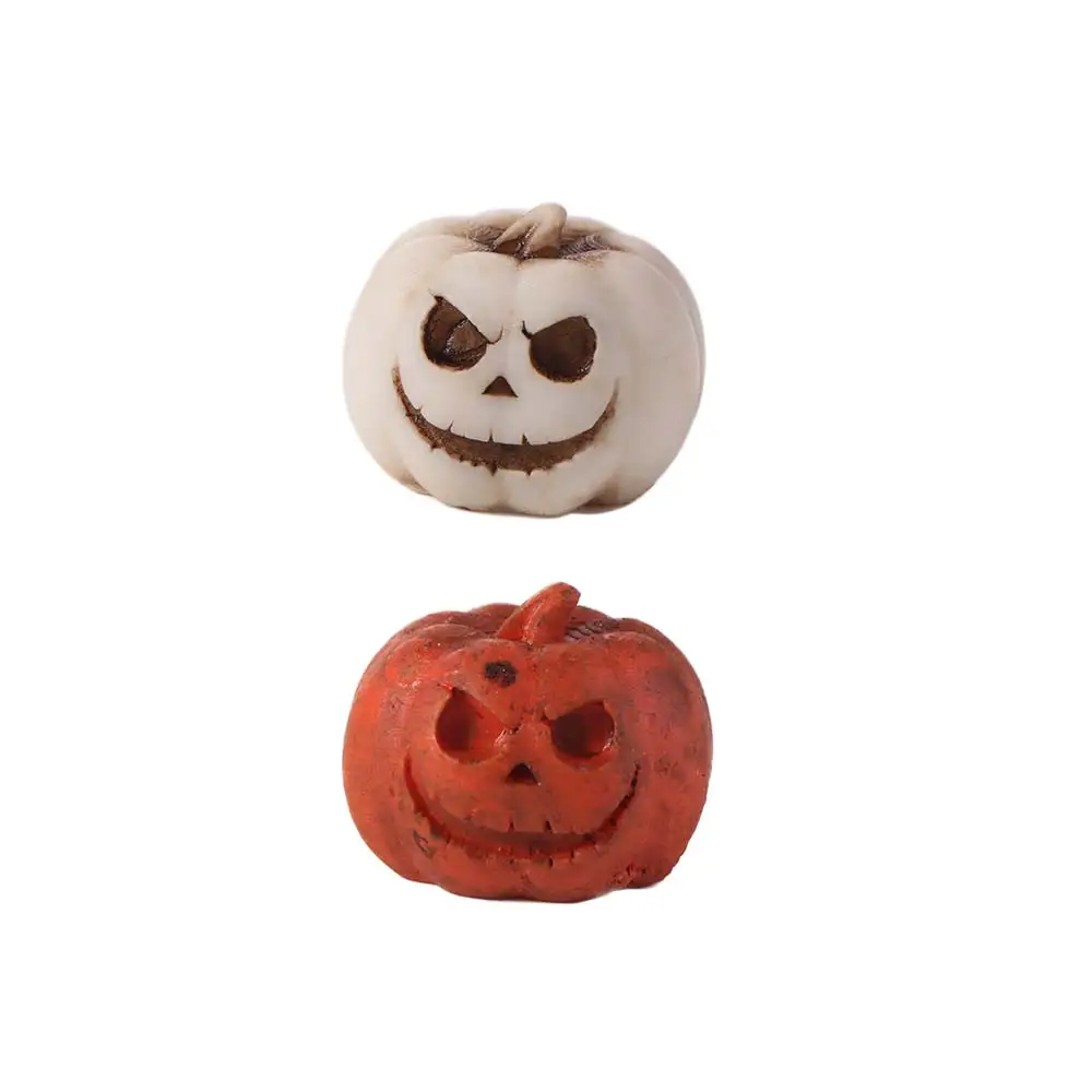 20pcs Resin Halloween Pumpkin Decoration Scary Reusable Mini Fake Simulation Pumpkin Creative Funny Halloween Ornaments