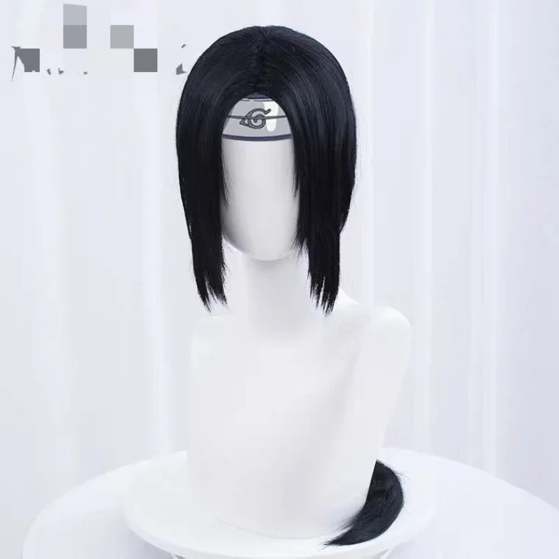 Anime Uchiha Itachi Cosplay Wig Itachi Uchiha Long Straight Black Heat Resistant Synthetic Hair Cosplay Wigs