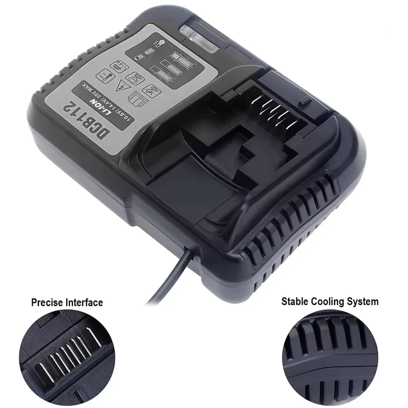

Hot Replacement Li-Ion Battery Charger For Dewalt 12V 14.4V 18V Lithium Battery For Dewalt charging tools DCB112 DCB118 DCB101