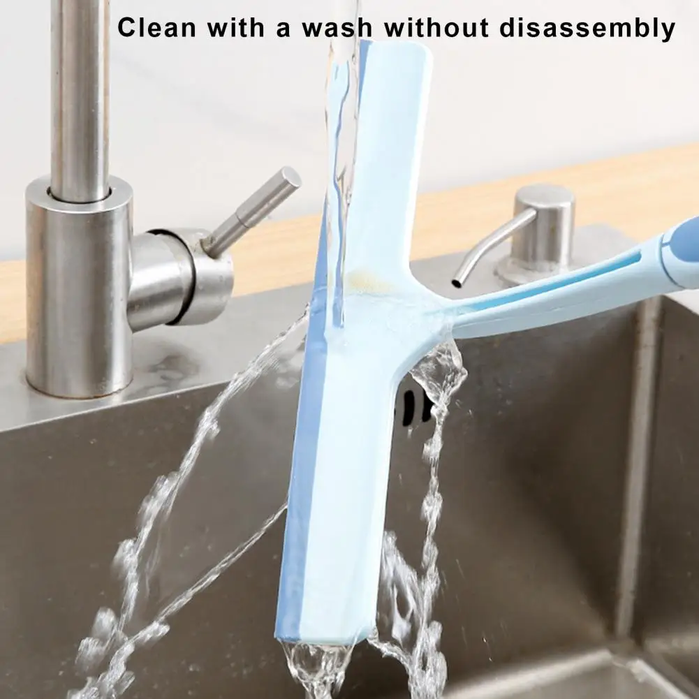 Shower Squeegee Glass Scraper Window Clean 25cm Wide Surface Scraper Rust-Resistant Long Handle Glass Wiper for Bathroom Kitchen