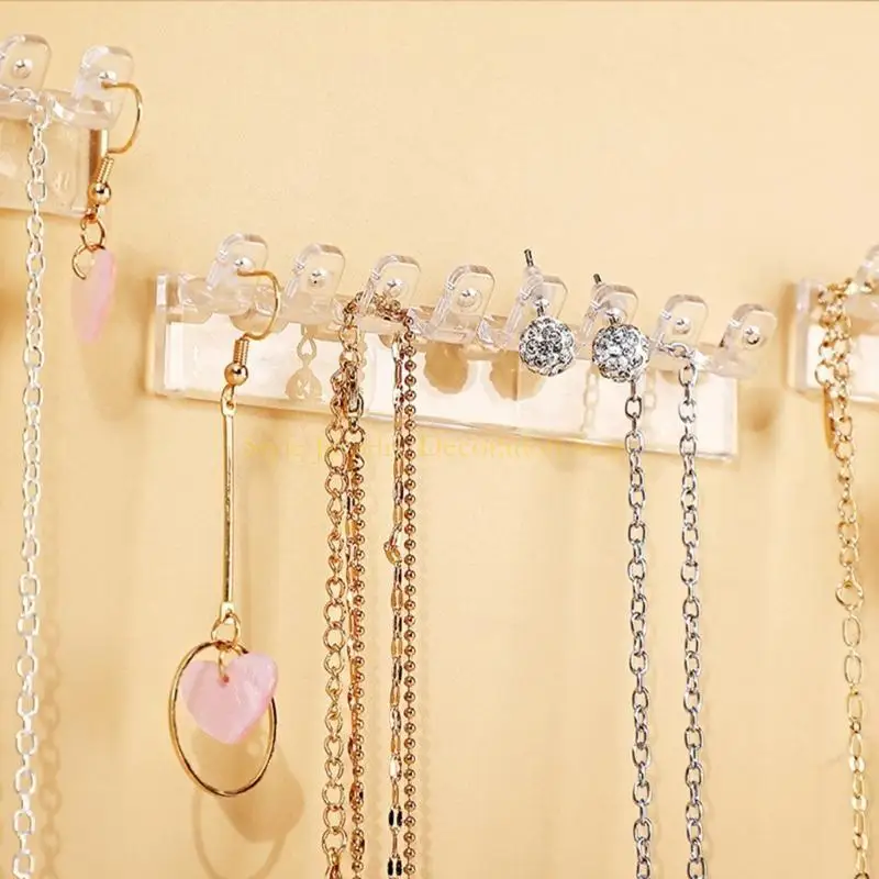 Tổ chức vòng cổ D46E vòng cổ nhựa thực tế và giữ vòng đeo tường trang sức gắn trên tường