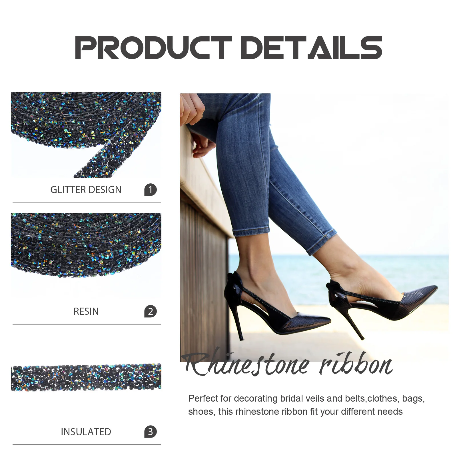 

1 Roll Self-Adhesive Hot Fix Rhinestone Strip Glitter Crystal Tape For Diy Crafts Decor Wedding Veils Shoes Bags Clothes