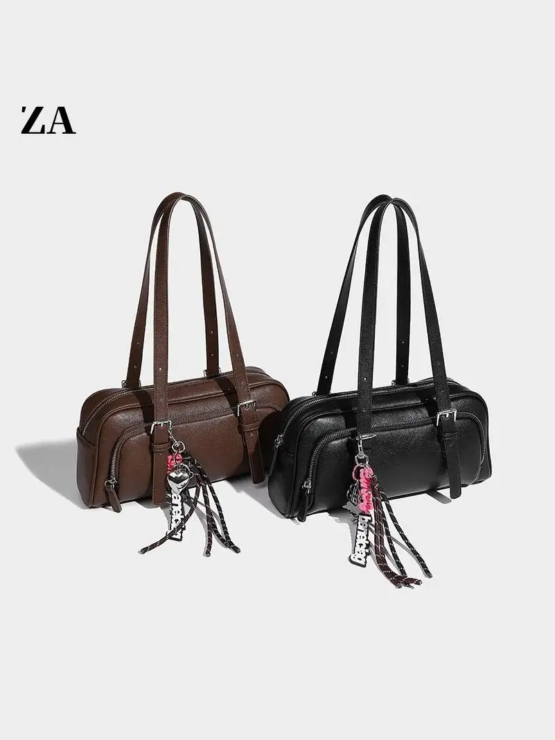

Large Capaci Retro American Sle Women's Underarm Bag Boston Bag oulder Bag PU Leather Daily Use Handbag