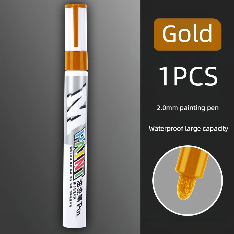 Autolak krassen reparatie borstel pen waterdicht waterverf markeerstift autoband loopvlak zorg automotive zwart wit rood zilver