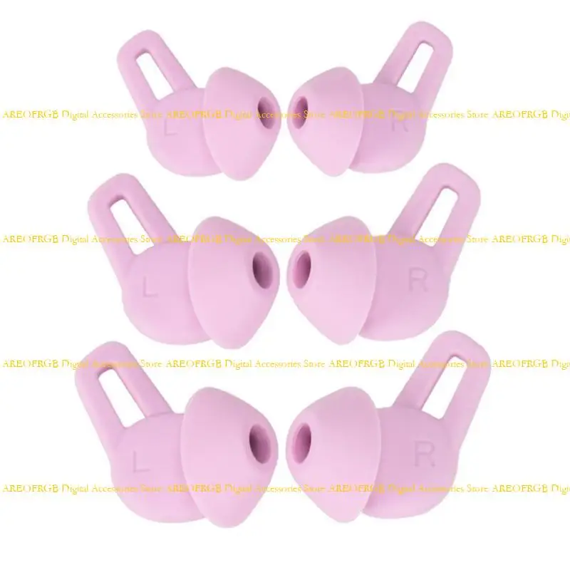 

E21E 3 Pair Silicone Eartips Ear Plugs Earbud Cover Replacement Earpiece Anti-slip Eartips Protective Sleeve for Freelace