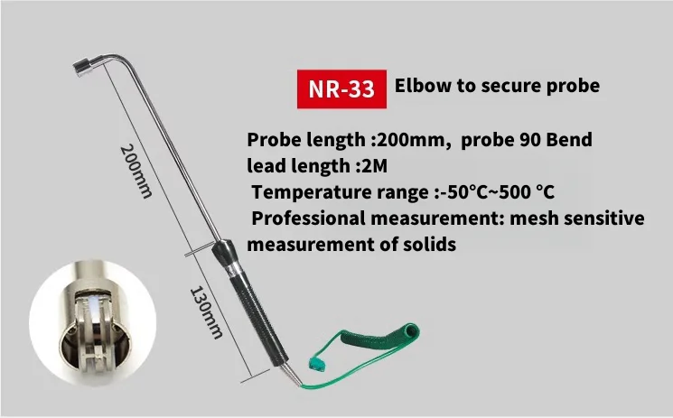 CEM Thermocouple K-type thermometer probe Thermometer NR311B /33/34A/38 Thermocouple probe Solid liquid flame gas K-type tempera