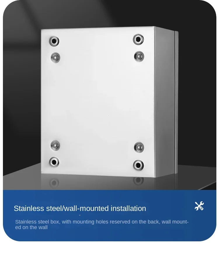 Imagem -04 - Caixa de Distribuição de Projeto de Parede para Eletrônico com Placa de Montagem ao ar Livre de Aço Inoxidável Ip65 Caixa Elétrica à Prova Dágua