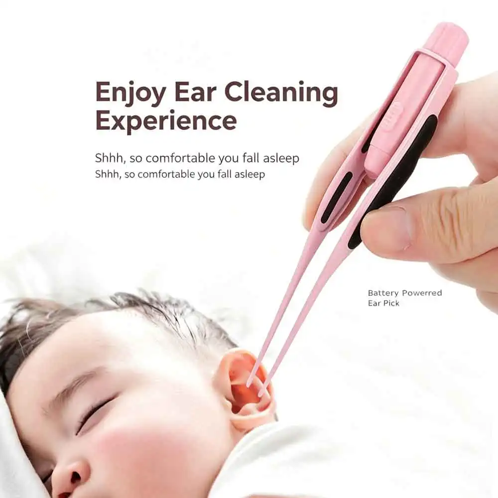 vvocci Earwax LED  Wax Removal Tweezers Earpick Children Ear Cleaning Tool Adult Ear