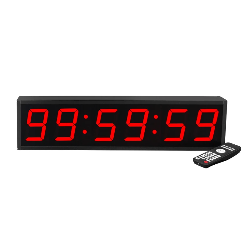 Picture 4: CHEETIE CP19 Hotsale Red Blue Green White 6-Digit 4-Inch Plastic Luminova LED Wall/Desk Clock Digital Programmable Timer