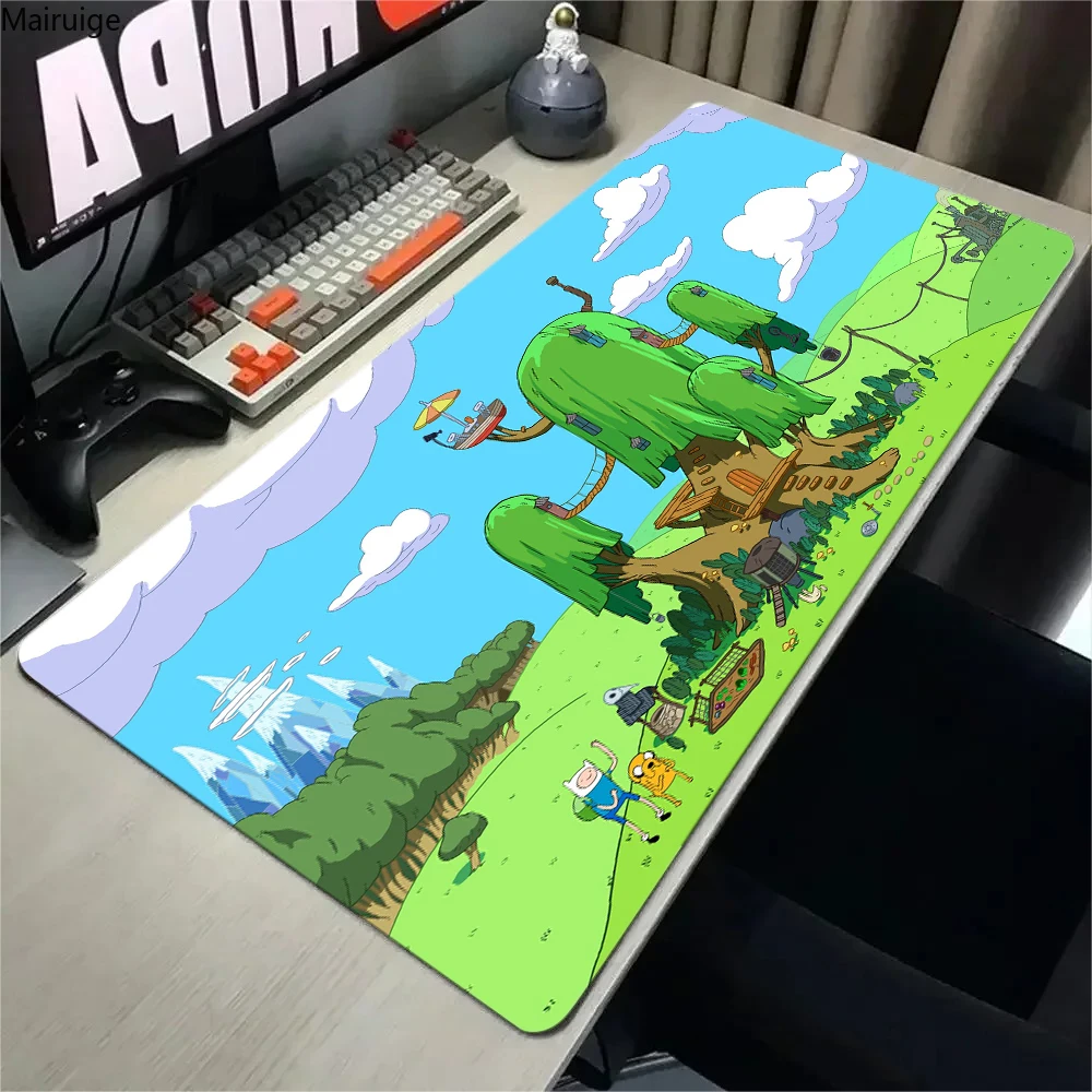 Adventure Time Gaming Mouse Pad Mousepad Gamer Desk Mat Large Keyboard Pad Carpet Computer Table Surface For Accessories