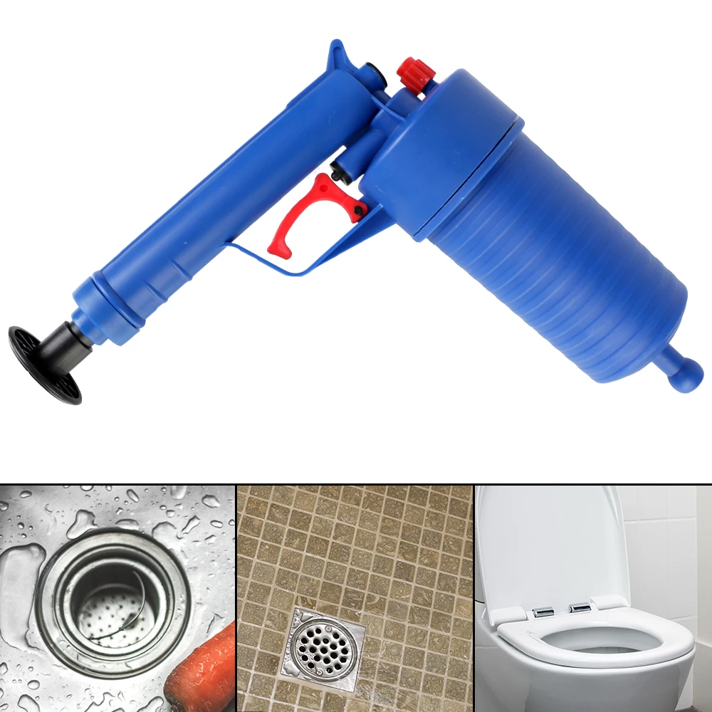 Dredge Pipe Pipeline Clogged Remover Air Pump Pressure Unblocker Pipe Plunger Drain Cleaner Sewer Sinks Basin Manual