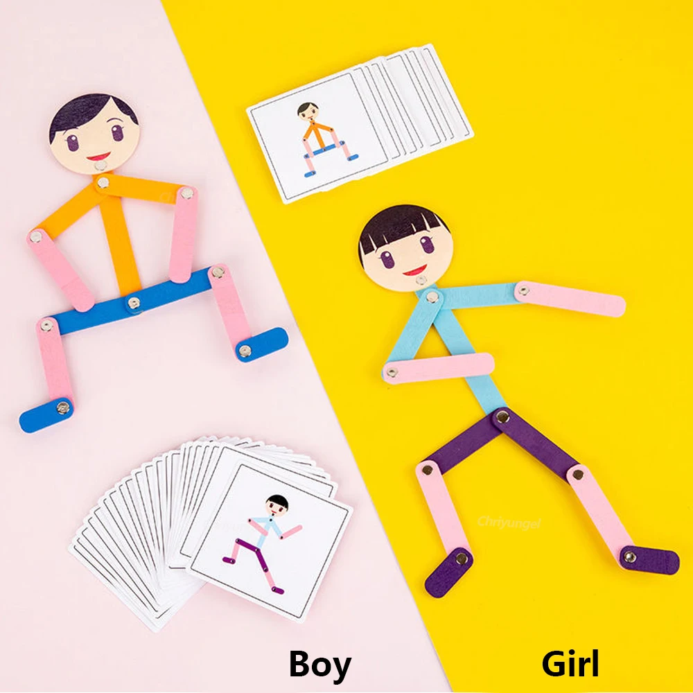 Montessori Pose-Matching Stick Figure Game – detail image 17