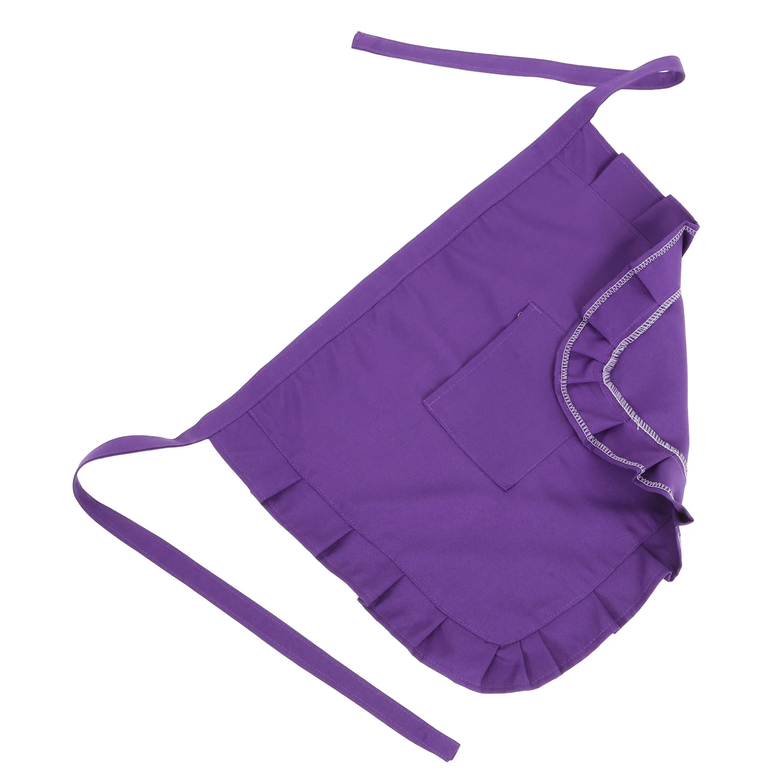 1 قطعة مريلة الخصر النسائية قصيرة تنفس نصف المئزر مع جيب لمطعم مقهى خادم نادلة ملابس العمل الموحدة #2